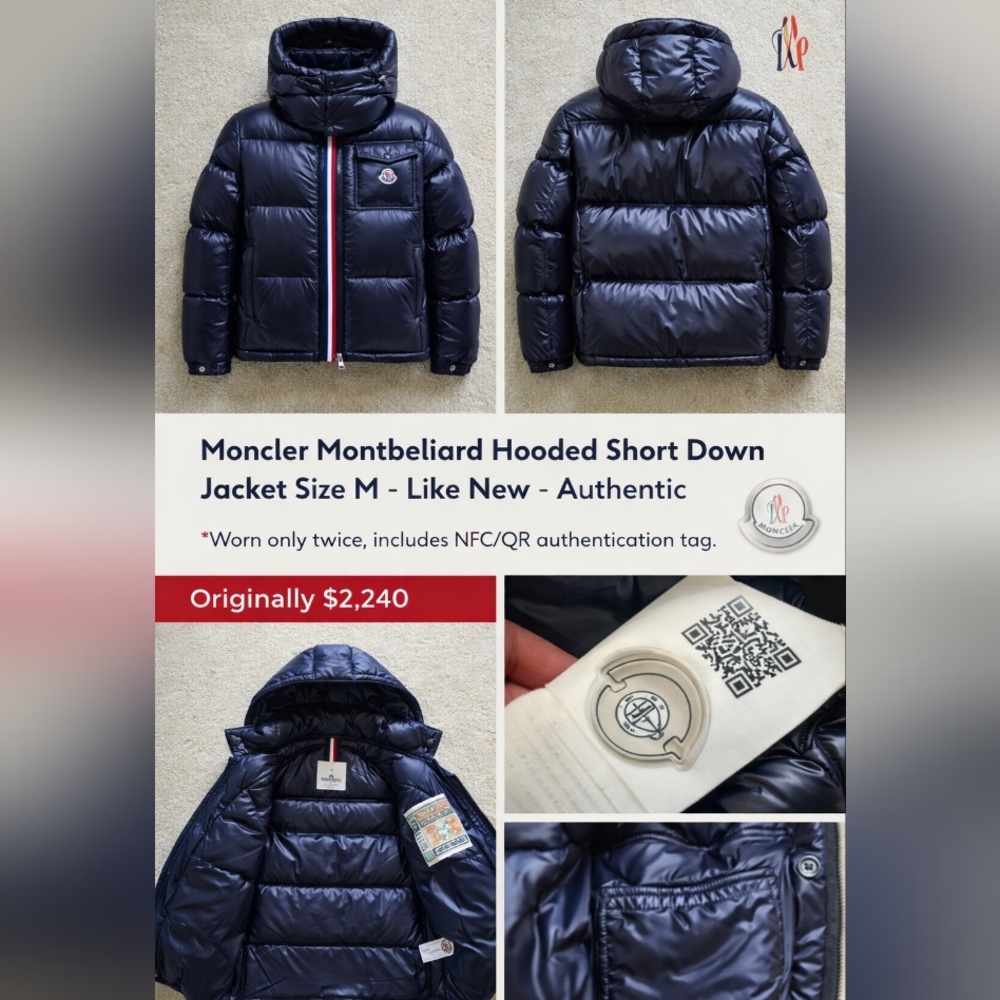 Moncler Navy Jacket with Cartoon Lining
